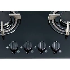 SIA GHG603BL 60cm Black 4 Burner Gas On Glass Hob With Cast Iron Pan Stands -Kitchen Appliances Shop 65334854 5