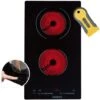 AREBOS Glass Ceramic Hob 3000 W 2 Hobs 30cm Autarkic With Sensor Touch Child Safety Lock Overheating Protection Auto Switch-off -Kitchen Appliances Shop 66438945 1