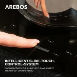 AREBOS Glass Ceramic Hob 8500 W 5 Hobs 77cm Autarkic Incl. Dual Cooking Zone And Roasting Zone With Sensor Touch Child Safety Overheating Protection Auto Switch-off -Kitchen Appliances Shop 66651845 3