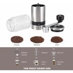 Manual Coffee Grinder With Adjustable Grind - Portable Fast Grinding, Multiple Settings For Coarseness, For Coffee Lovers -Kitchen Appliances Shop 67263291 3