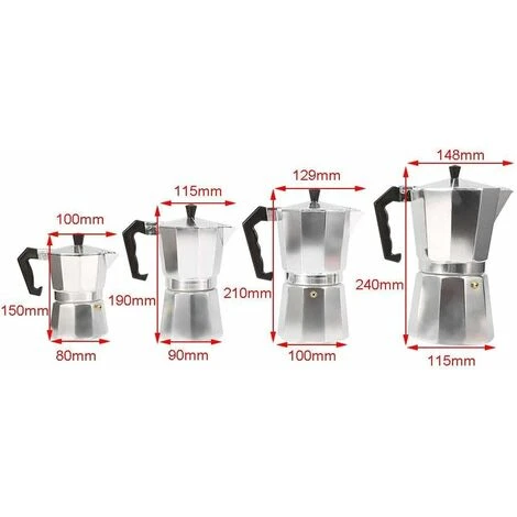 Moka Pot Machine Express Italian Coffee Maker Espresso Stainless Steel Kettle(450ML 9cups) 4 Moka Pot Machine Express Italian Coffee Maker Espresso Stainless Steel Kettle(450ML 9cups) - Image 2