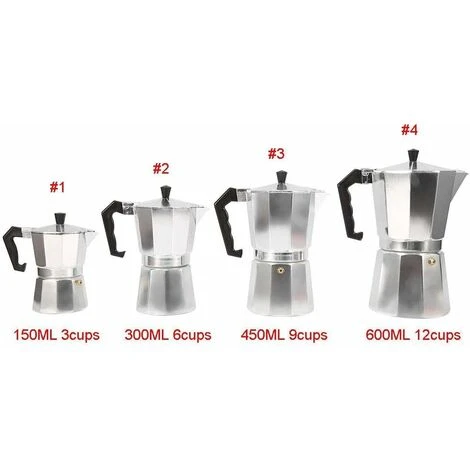 Moka Pot Machine Express Italian Coffee Maker Espresso Stainless Steel Kettle(450ML 9cups) 5 Moka Pot Machine Express Italian Coffee Maker Espresso Stainless Steel Kettle(450ML 9cups) - Image 3