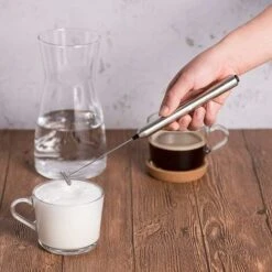 Electric Milk Frother Rod, Stainless Steel Handheld Milk Frother, Battery Operated Electric Motor Frother, Coffee/Latte/Cappuccino/Cream/Macchiato Milk Frother -Kitchen Appliances Shop 68107143 4