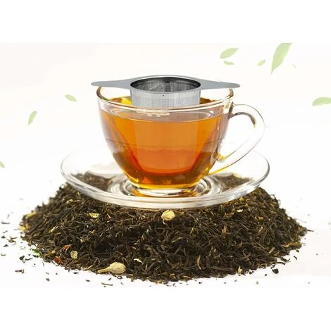 Extra Fine 18/8 Stainless Steel Tea Infuser Mesh Strainer With Large Capacity & Perfect Size Double Handles For Hanging On Teapots, Mugs, Cups To Steep Loose Leaf Tea And Coffee 5 Extra Fine 18/8 Stainless Steel Tea Infuser Mesh Strainer With Large Capacity & Perfect Size Double Handles For Hanging On Teapots, Mugs, Cups To Steep Loose Leaf Tea And Coffee - Image 3