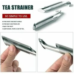 Stainless Steel Tea Diffuser, Hanging Cup Type Tea Making Tool Tea Leak For Loose Tea, Rose, Coffee, Spices, Long Handled Tea Filter Pipe (4 Pieces)， -Kitchen Appliances Shop 69019577 5
