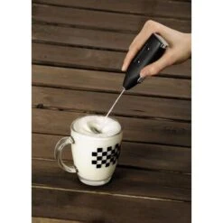 Milk Frother (in Steel, Very Powerful Motor At 14,000 Rpm, Special Spiral, Easy Cleaning, Milk Frother, Matcha Brush) Black -Kitchen Appliances Shop 70568403 2