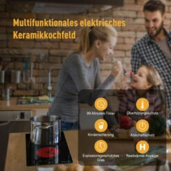 GASLAND Chef CH30BF 30cm Built-in Ceramic Hob, 2 Zones Electric Cooktop Sensor Touch Controls Timer Child Lock, 3kW -Kitchen Appliances Shop 71426693 3