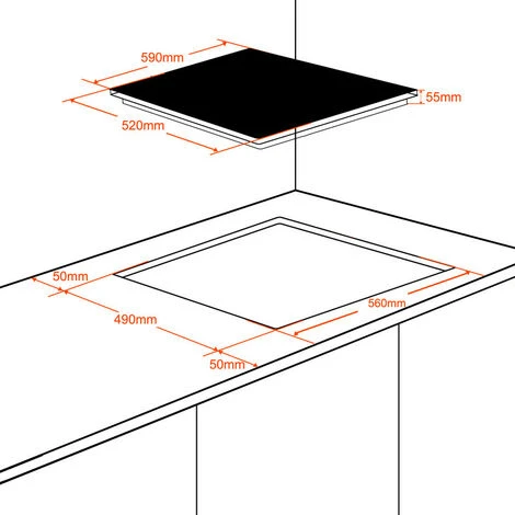 Gasland Chef IH603BF 60cm Built-in Induction Hob, 3 Zones Electric Cooktop 5800W, With Slider Touch Control, Boost Function 7 Gasland Chef IH603BF 60cm Built-in Induction Hob, 3 Zones Electric Cooktop 5800W, With Slider Touch Control, Boost Function - Image 5