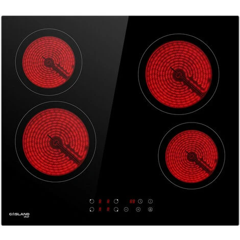 GASLAND Chef CH60BF 60cm Built-in Ceramic Hob, 4 Zones Electric Cooktop Sensor Touch Controls Timer Child Lock, 6kW 3 GASLAND Chef CH60BF 60cm Built-in Ceramic Hob, 4 Zones Electric Cooktop Sensor Touch Controls Timer Child Lock, 6kW