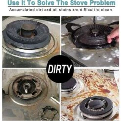 8Pcs Gas Hob Protector Teflon Silver Hob Gas Protector Gas Stove Protector Gas Stove Gas Burner Protector Non-stick Corrosion Protector (Silver 2727cm) -Kitchen Appliances Shop 71973283 3