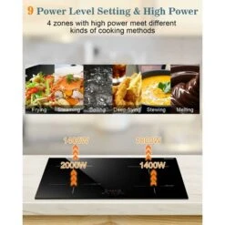 Induction Hob, Karinear 4 Burner Induction Cooker, Built-in Induction Hob, Electric Hob With Touch Control, Timer, Child Lock, 6600W -Kitchen Appliances Shop 72566713 3