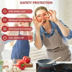 Ceramic Hob, 4 Zone Built-in Electric Hob 60cm, Ceramic Cooktop With Touch Control, 6400W, 9 Power Levels, Dual Ring Zone, Oval Zone, Timer, Child Lock, For All Pots, Hard Wired, Without Plug -Kitchen Appliances Shop 72566715 5