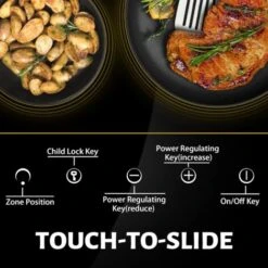 NOXTON Ceramic Hob, Built-in 4 Zone Electric Hobs 60cm Black Glass Panel Cooker With Touch Controls 9 NOXTON Ceramic Hob, Built-in 4 Zone Electric Hobs 60cm Black Glass Panel Cooker With Touch Controls -Kitchen Appliances Shop 72566716 3