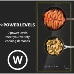 NOXTON Ceramic Hob, 2 Zone Domino Cooker Built-in 30cm Electric Hobs Black Glass Hot Plate Cooktop With Touch Controls -Kitchen Appliances Shop 72566717 5