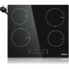 Karinear Plug In Induction Hob, 60cm 4 Zones Electric Hob With Touch Control, Black Vitro Ceramic Glass -Kitchen Appliances Shop 72566726 1