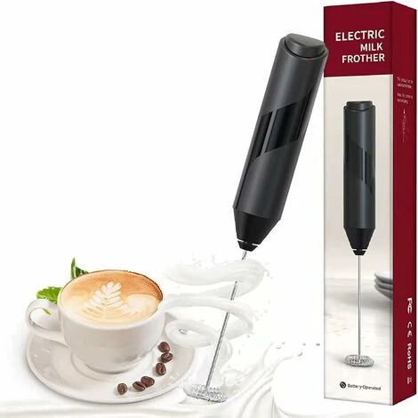 Handheld Milk Frother, Electric Milk Frothers, Coffee Frother, Mini Milk Whisk, Foam Maker, Drink Mixer For Coffee, Milk, Lattes, Cappuccino, Creamer, Matcha (Black) 3 Handheld Milk Frother, Electric Milk Frothers, Coffee Frother, Mini Milk Whisk, Foam Maker, Drink Mixer For Coffee, Milk, Lattes, Cappuccino, Creamer, Matcha (Black)
