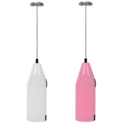GDRHVFD Portable Battery Operated Milk Frothers - Electric Coffee Frother Whisk, Battery Powered Stirrer, Portable Milk Frother, Mini Blender For Bulletproof Coffee, Cappuccino, Latte, Frappe And Mat