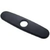 Bathroom Kitchen Tap Deck 10 Matt White Badge Kitchen Plate For 1 Or 3 Holes, 1 Room, Black -Kitchen Appliances Shop 76384243 1