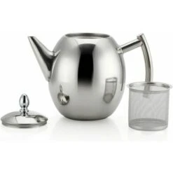 1000ml/34oz Teapot Kettle, Stainless Steel Tea Pot Filter Coffee Maker (Silver) -Kitchen Appliances Shop 76892997 4