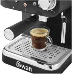 Swan Espresso Coffee Machine, Retro Pump, Black, ESE Pods Or Ground - SK22110BN -Kitchen Appliances Shop 77196602 3