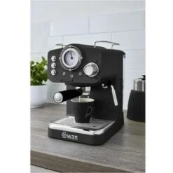 Swan Espresso Coffee Machine, Retro Pump, Black, ESE Pods Or Ground - SK22110BN -Kitchen Appliances Shop 77196602 4