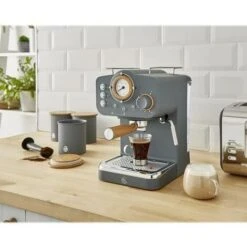 Swan Espresso Coffee Machine, Nordic Grey, ESE Pods Or Ground - SK22110BN -Kitchen Appliances Shop 77196603 3