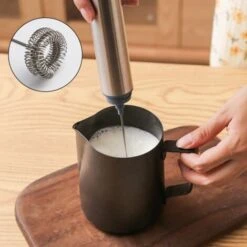 Milk Frother Rechargeable Operated Frother For Coffee, Frother Whisk, Mini Blender Handheld And Electric Mixer Blue -Kitchen Appliances Shop 78327215 3