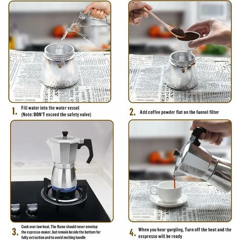 Express Aluminum Espresso - Covered 6 Cups 300 ML 7 Express Aluminum Espresso - Covered 6 Cups 300 ML - Image 5
