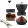 Manual Coffee Grinder Adjustable Coarse Ceramic Grinder Hand Held Coffee Grinder Compact Crank Handle For Home, Office And Travel With Brush, Spoon -Kitchen Appliances Shop 79303674 1