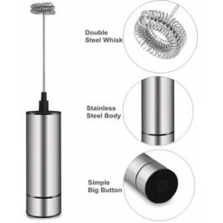 Electric Milk Frother, BR-Vie Milk Frother, Stainless Steel Milk Frother, And Cold Frother For Coffees, Espressos, Lattes, Cappuccinos -Kitchen Appliances Shop 80272769 4