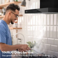 CIARRA 4 Speeds Class A++ 650m3/h Touch Control Chimney Cooker Hood 60cm -CD6102B -Kitchen Appliances Shop 80920679 4