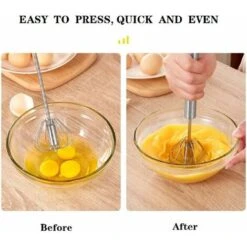 Automatic Rotating Stirrer Manual Beaters And Stainless Steel Whisks Stainless Steel Semi-automatic Hand Egg Beater Milk Frother Non-Electric Mixer(12 Inch) READCLY 11 Automatic Rotating Stirrer Manual Beaters And Stainless Steel Whisks Stainless Steel Semi-automatic Hand Egg Beater Milk Frother Non-Electric Mixer(12 Inch) READCLY -Kitchen Appliances Shop 80962911 5