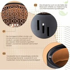 Ceramic Teapot Warmer Candle Warmer Stand Tea With Metal Rack Tea Stove Milk Warmer For Home Coffee Milk Tea (without Candle) READCLY -Kitchen Appliances Shop 80962936 3