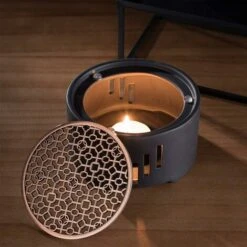 Ceramic Teapot Warmer Candle Warmer Stand Tea With Metal Rack Tea Stove Milk Warmer For Home Coffee Milk Tea (without Candle) READCLY -Kitchen Appliances Shop 80962936 4