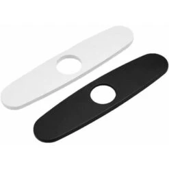 10 Bathroom Kitchen Faucet Hole Deck Plate Matte Black Escutcheon Plate For 1 Or 3 Holes, 1 Piece, Black -Kitchen Appliances Shop 81324604 3