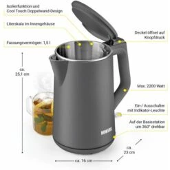 N8WERK Kettle, 1.5L -Kitchen Appliances Shop 82678004 3