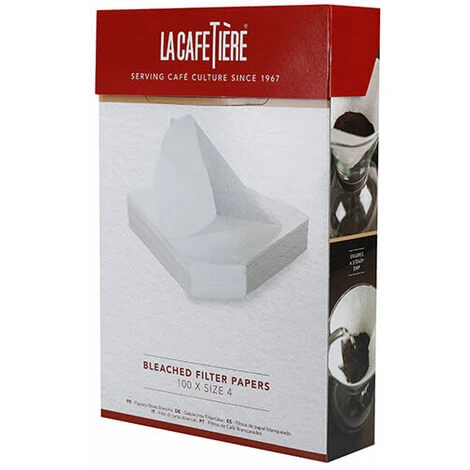 La Cafetiere Bleached Filter Papers Size 4 100 Pc 3 La Cafetiere Bleached Filter Papers Size 4 100 Pc