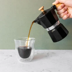 La Cafetiere Espresso Maker 3 Cup Black Wood Effect Handle 9 La Cafetiere Espresso Maker 3 Cup Black Wood Effect Handle -Kitchen Appliances Shop 83670265 3