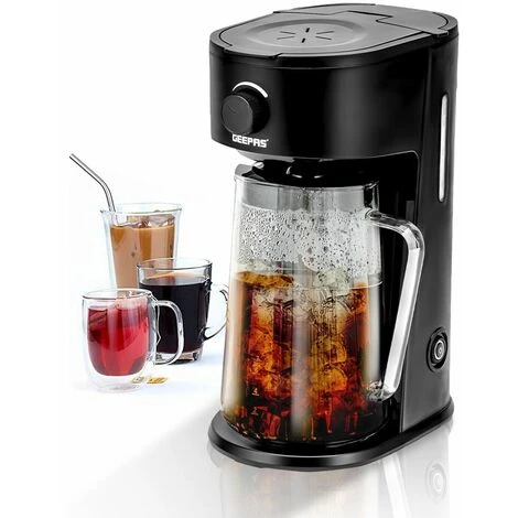 Geepas 700W Ice Tea & Coffee Maker Brews Iced Coffee Or Hot Coffee Machine 2.5L 3 Geepas 700W Ice Tea & Coffee Maker Brews Iced Coffee Or Hot Coffee Machine 2.5L