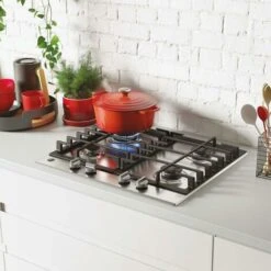 Hoover 60cm 4 Burner Gas Hob In Stainless Steel, Cast Iron Grids - HHG6BRK3X -Kitchen Appliances Shop 86105410 3