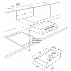 Zanussi Cooker Hood Stainless Steel & Black -Kitchen Appliances Shop 86764652 3