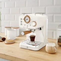 Swan Nordic Cotton White Pump Espresso Coffee Machine -Kitchen Appliances Shop 87185012 4