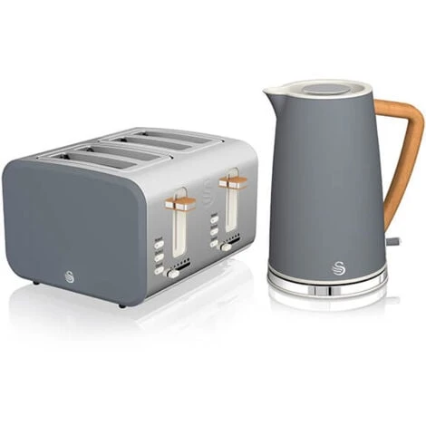Swan Nordic Slate Grey 1.7 Litre Cordless Kettle And 4 Slice Toaster 3 Swan Nordic Slate Grey 1.7 Litre Cordless Kettle And 4 Slice Toaster