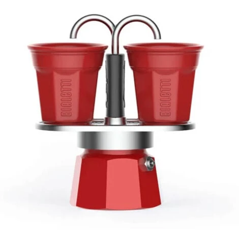 Bialetti Mini Express Double Serve Coffee Maker (2 Cups & 2 Cup Coffee Maker) - Red 3 Bialetti Mini Express Double Serve Coffee Maker (2 Cups & 2 Cup Coffee Maker) - Red