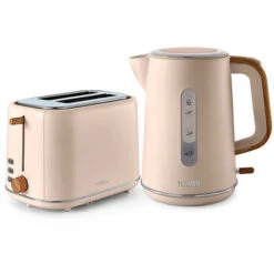 Tower Scandi Kettle And 2 Slice Toaster Set Pink Clay