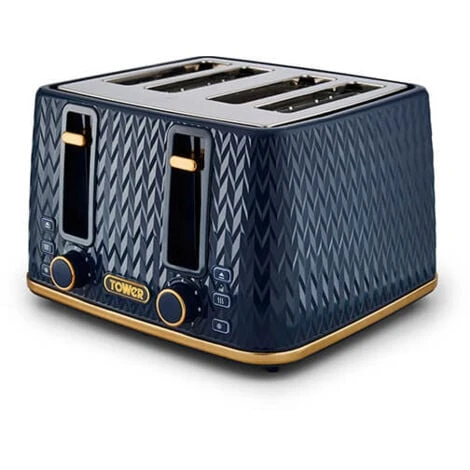 Tower Empire Kettle And 4 Slot Toaster Set Midnight Blue 4 Tower Empire Kettle And 4 Slot Toaster Set Midnight Blue - Image 2