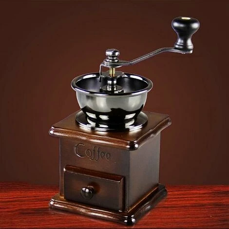 Manual Coffee Bean Grinder Hand Spice Herb Vintage Style Retro Wooden Burr Coffee Bean Grinder Knot Machine Cereal Grinder - Gift For Lover 5 Manual Coffee Bean Grinder Hand Spice Herb Vintage Style Retro Wooden Burr Coffee Bean Grinder Knot Machine Cereal Grinder - Gift For Lover - Image 3