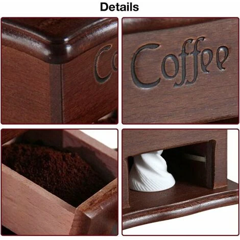 Manual Coffee Bean Grinder Hand Spice Herb Vintage Style Retro Wooden Burr Coffee Bean Grinder Knot Machine Cereal Grinder - Gift For Lover 7 Manual Coffee Bean Grinder Hand Spice Herb Vintage Style Retro Wooden Burr Coffee Bean Grinder Knot Machine Cereal Grinder - Gift For Lover - Image 5