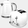 The Funky Appliance Company 1.7 Litre Kettle And 4 Slice Toaster Set White