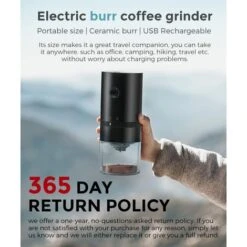 Portable Electric Coffee Grinder, Rechargeable Compact Grinder, Adjustable Ceramic Conical Burr, Fine Grind, Perfect For On The Go -Kitchen Appliances Shop 88298616 4